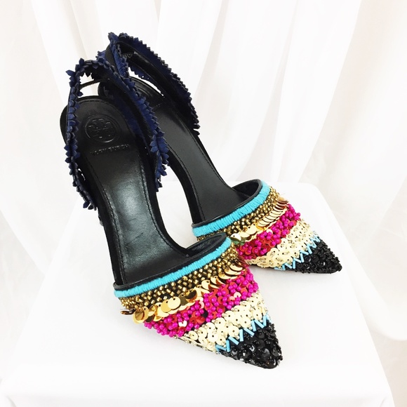 Tory Burch Shoes - Tory Burch Isle Beaded Slingback